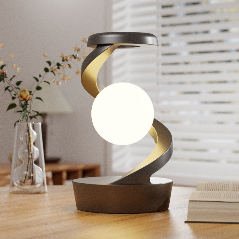 Rotating Moon Desk Lamp With Phone Wireless Charging