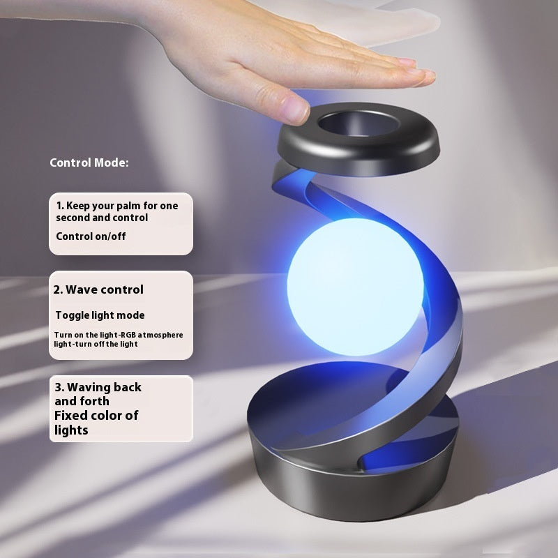 Rotating Moon Desk Lamp With Phone Wireless Charging